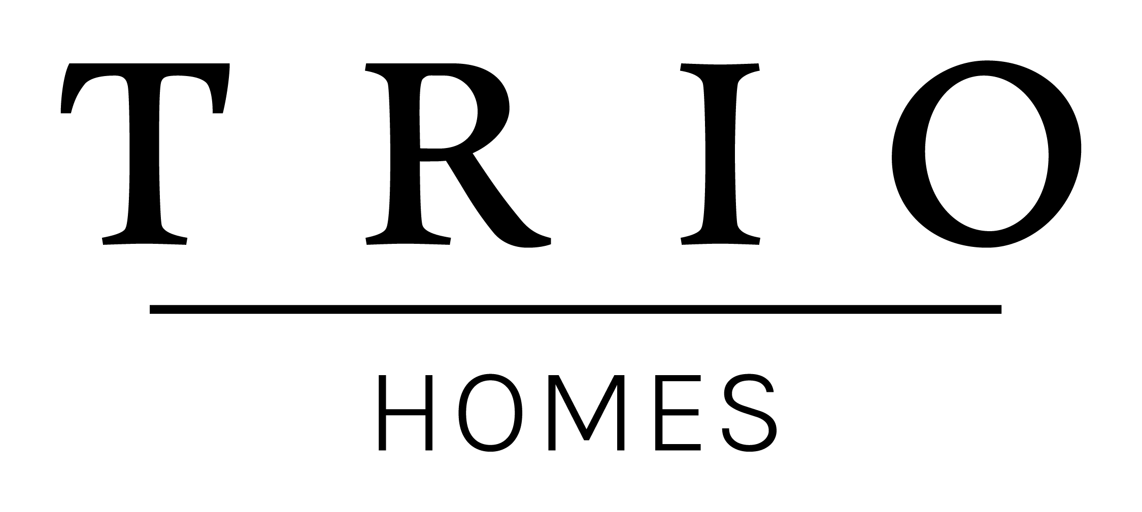 Trio Homes Logo Black